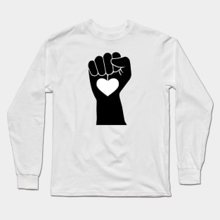 Feminist Heart in Hand Fist for Activism Long Sleeve T-Shirt